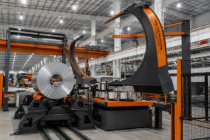 Eye-through coil wrapping machine